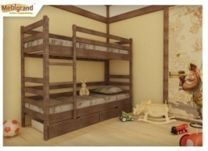 Кровать деревянная двухъярусная СОНЯ 90*200 МебиГранд (без шухляд)