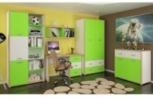 Детская модульная мебель Лео комплект 1 Мебель Сервис Зеленый