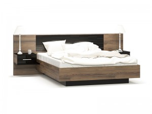 Кровать Фиеста с Тумбами Мебель Сервис Дуб Април 160х200см