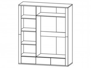 Шкаф 3Д+3Ш Гресс Мебель Сервис