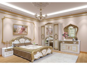Спальня Кармен Новая Шкаф 4Д Світ Меблів Пино Золото