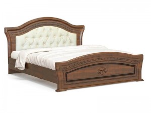 Кровать Милано с мягким изголовье Мебель Сервис Вишня 160смх200см