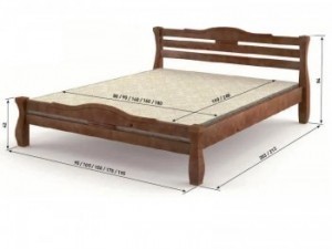 Кровать односпальная деревянная «Монако» 0.9х2.0м Сосна МЕБИГРАНД