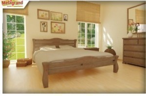 Кровать двуспальная деревянная «Монако» 1.6х2.0м Сосна МЕБИГРАНД