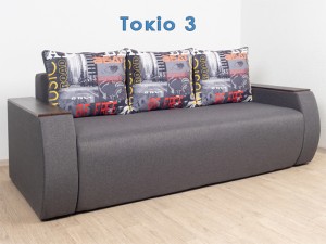 Большой диван-кровать Токио-3 Виркони с нишами в подлокотниках